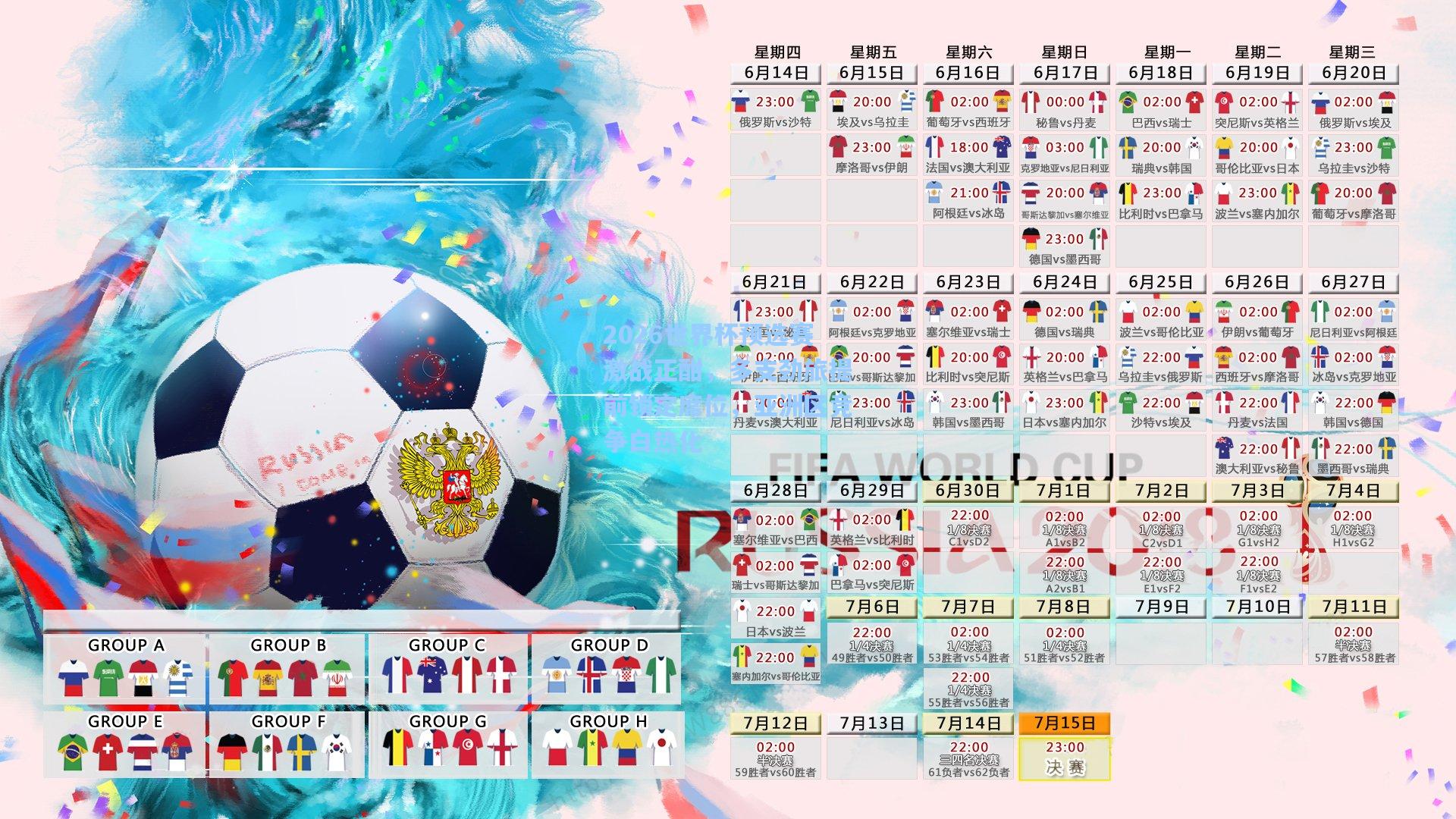 2026世界杯预选赛激战正酣，多支劲旅提前锁定席位，亚洲区竞争白热化